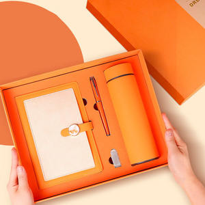 Promo vente en gros de coffret cadeau pour carnet de notes A5 en papier personnalisable en soie avec stylo, tasse thermique et USB - Product Image 3