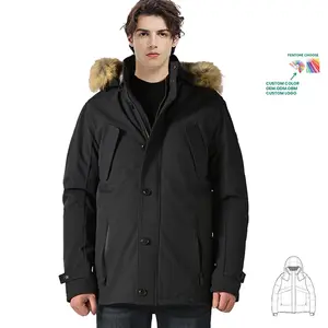 Uzun kış ceket kapşonlu ağır kalınlaşmak Parka erkekler için yalıtımlı sıcak rüzgarlık ceket