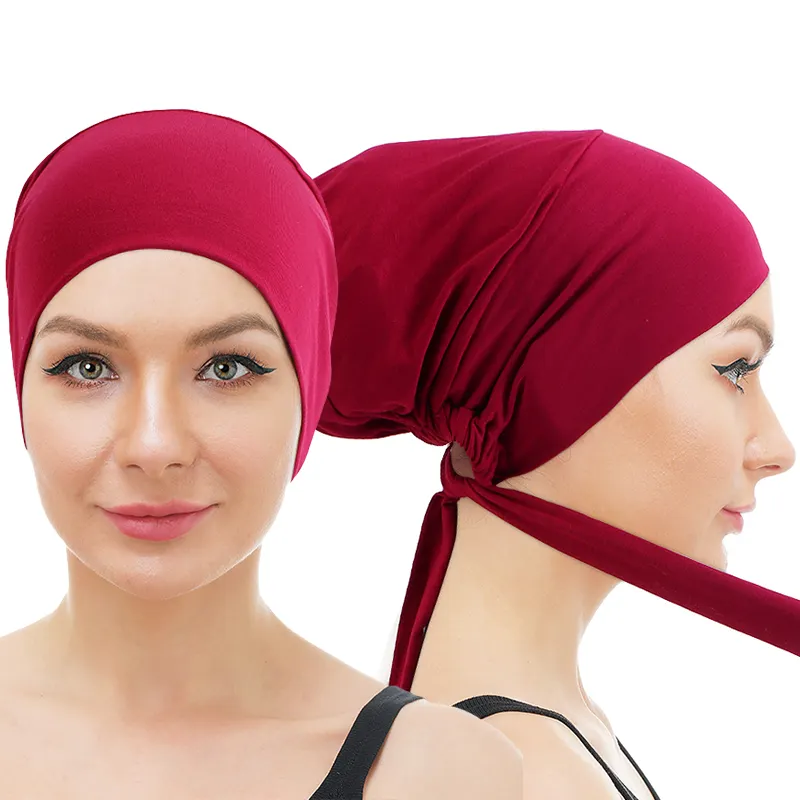 Turban rambut bambu ramah kulit Muslim, Turban terbaru Model Chemo ramah kulit