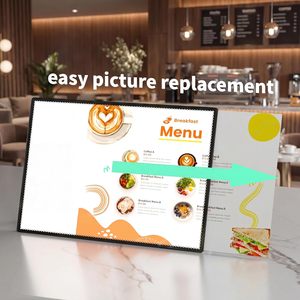 Desktop Ultra-Thin Backlit Display Posters Tabletop Menus Sign LED Advertising Light <b>Box</b> for Retail Shop Store - Product Image 2