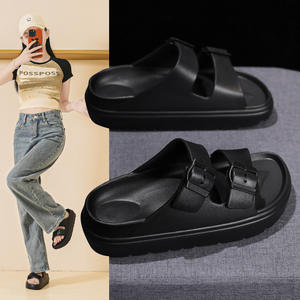 Ciabatte donna estive con doppia fibbia regolabile sandali da spiaggia sandali da spiaggia sandali da donna ciabatte da donna - Product Image 4