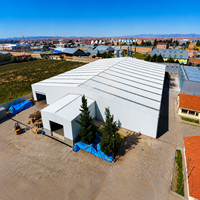 Kit de construction de bâtiment d'entrepôt en structure métallique modulaire Q355B sur mesure, haute qualité, conception compacte, Canada
