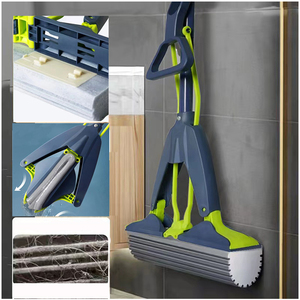 Éponge PVA rectangulaire auto-essoreuse durable avec poignée en acier inoxydable, taux de déshydratation élevé, pour le nettoyage à domicile et au bureau - Product Image 5