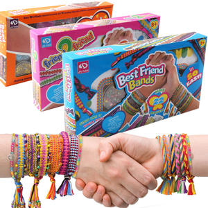Pulsera trenzada con cuentas DIY hecha a mano para niños, caja de regalo de juguete educativo para niñas - Product Image 1