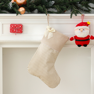 <strong>Wholesale</strong> Linen <strong>Christmas</strong> Socks Luxury Customized Fireplace Decoration Gift Sublimation Xmas <strong>Christmas</strong> <strong>Stockings</strong> for Embroidery - Product Image 6