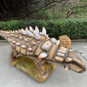 Modèle d'Ankylosaurus animatronique, réplique de dinosaure herbivore blindé, figurine de dinosaure crétien pour exposition préhistorique - Product Image 4