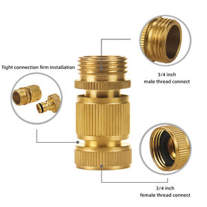 Adaptateur de robinet en laiton, raccords de <span class=keywords><strong>tuyau</strong></span> de haute qualité, <span class=keywords><strong>raccord</strong></span> à vis pour <span class=keywords><strong>tuyau</strong></span> de jardin, connecteur rapide, usine - Product Image 4
