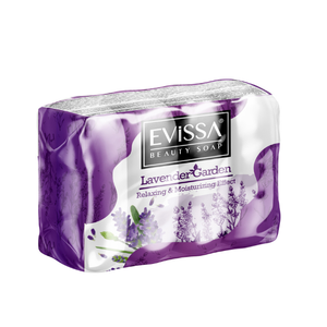EVISSA 4x70g Lavender Beauty Bar Eco-friendly Multipack - Relaxing Floral <b>Scented</b> Moisturizing - 24pk - Product Image 1
