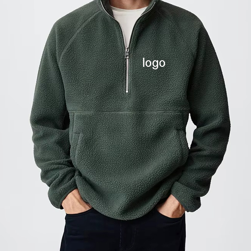 Thick Warm Fleece Lined Sweatshirt Hooded Checker Chequered Decor