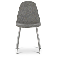 Mobilier de salle à manger design Chaise de salle à manger en tissu moderne contractée avec pieds en métal
