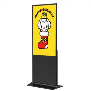 43 49 55 inch indoor floor standing vertical totem WIFI digital signage lcd advertising display