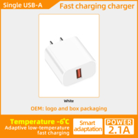Adaptateur de chargeur mural USB 5V 2.1A EU US directement de l'usine, chargeur rapide pour téléphone portable 10W QC1.0 Protection OCP/OTP/OVP