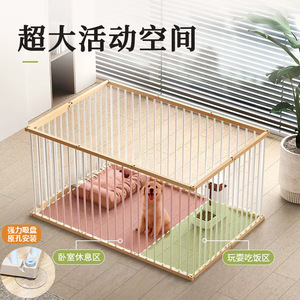 Metal Pet Cage Fence Rectangle Expandable Indoor Dog Enclosure Breathable <b>Small</b> To Medium Sized - Product Image 4