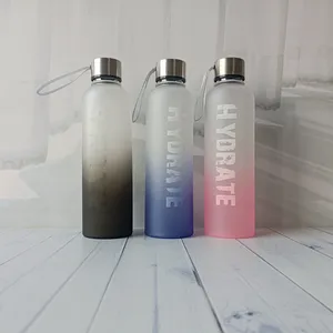 Garrafa de água esportiva de plástico transparente, garrafa personalizada sem bpa tritan, esportiva