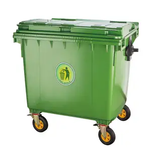 Açık kamu sokak tıbbi hastane geri dönüşüm pedalı HDPE çöp mobil/çöp/Wheelie/atık/çöp plastik çöp tenekesi