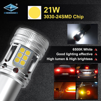 NICEBONJUR Nouvelle Ampoule LED T20 Super Lumineuse Canbus 2500Lm 25W Sans Erreur BA15S 1156 pour Clignotant de Voiture 12V 50 000 Heures Universelle