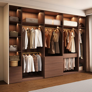 Armoire sur pied en bois massif, luxe léger, personnalisée, écologique, durable, éclairage LED pour la chambre à coucher, l'entrée, les chaussures - Product Image 1