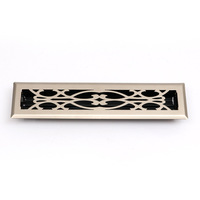 Grille d'aération linéaire en fer de haute qualité 2*14 à motif rétro avec amortisseur intégré pour la décoration intérieure de villa