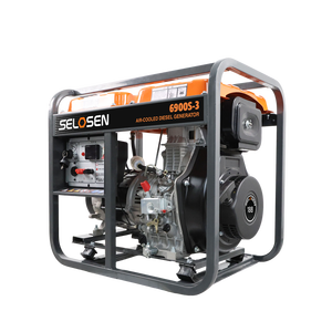 Lightweight 6.2kW <b>Generator</b> 230V 400V Three Phase 12.5L 10h Runtime Farm Use 6900S-T 456CC Single Cylinder Engine 6900S-T - Product Image 4