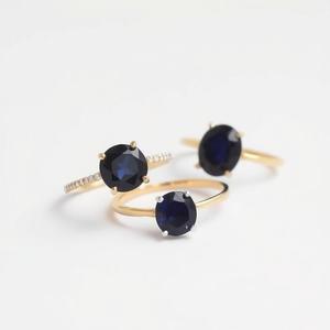 แหวนอัญมณีชุบทองและเงินสเตอริง925แบบปรับได้แหวนพลอยพลอยราศีเกิดสำหรับคู่รักแบบอินฟินิตี้ - Product Image 1