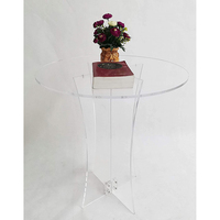 Mesa acrílica personalizada de fábrica, mesa de mesa moderna de centro redondo de Lucite