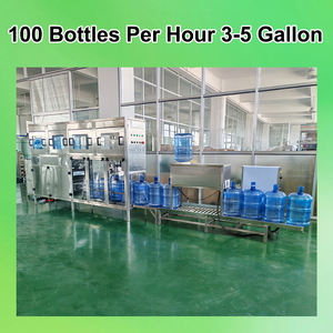 Juego completo de máquina de llenado y tapado de lavado 3 en 1 para línea de producción de agua y agua de 5 galones - Product Image 2