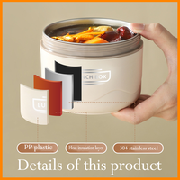 Meilleure vente : Boîte à lunch portable en acier inoxydable 304, isotherme, double couche, type bento