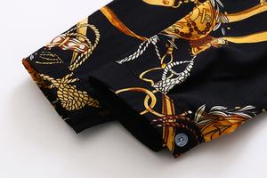 Nuova Collezione 2025 Abbigliamento Casual da Donna Taglie Forti Camicetta Elegante in Chiffon con Scollo a V, Stampa a Catena e Maniche Lunghe <span class=keywords><strong>S</strong></span>-4XL - Product Image 5