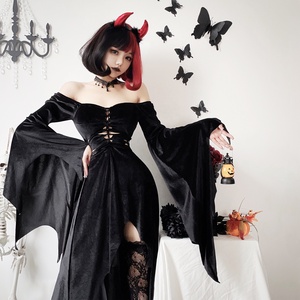 2025 disfraz gótico <span class=keywords><strong>de</strong></span> Halloween <span class=keywords><strong>vampiro</strong></span> bruja Maxi vestido oscuro victoriano gótico Steampunk traje - Product Image 3