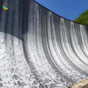 Fuente de Cascada Exterior Personalizada de Gran Tamaño, Cortina de Agua de Acero Inoxidable para Paisajismo de Parques Comerciales - Product Image 1