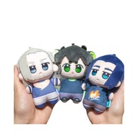 Porte-clés en peluche anime personnalisé de 11 cm, personnage de dessin animé, poupée en peluche rembourrée en coton PP, pendentif de sac, collection, cadeau, vente en gros
