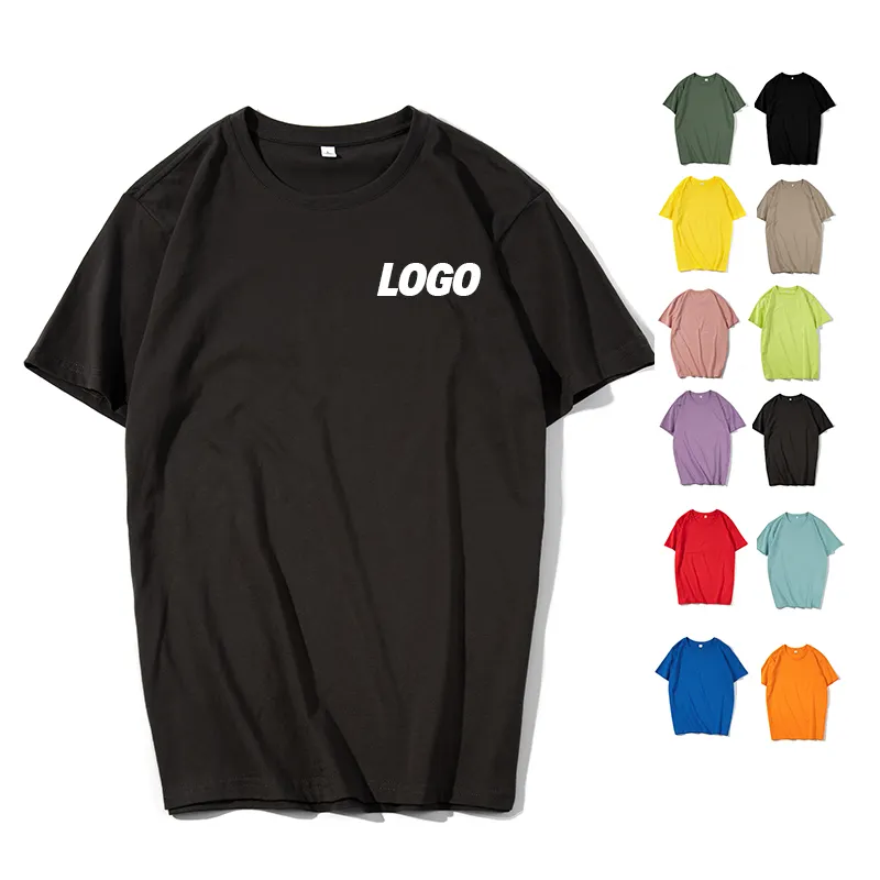 Lidong bulk stock round neck 100% cotton t shirt oversized wholesale organic cotton fabric t shirts soft