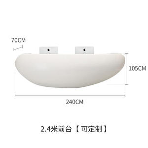 Forme ovale bureau de réception blanc salon de beauté moderne bureau de réception peinture de cuisson brillant entreprise théâtre hôtel <span class=keywords><strong>comptoir</strong></span> de réception - Product Image 5