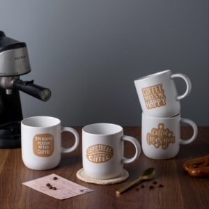 Tazza in Ceramica con Citazione Divertente a Tema Caffè, Motivo Maculato, per Casa, Ufficio, Uso Quotidiano, Regalo per Feste, Serigrafia - Product Image 5