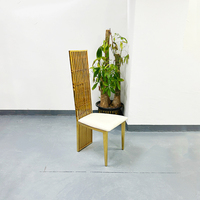 Nouvelle Chaise de Mariage de Luxe en Acier Inoxydable à Dossier Haut pour Salle de Réception, Hôtel et Bar Vertical