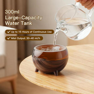 Настольный ультразвуковой мини-увлажнитель воздуха с эффектом пламени и ароматерапии (имитация угля) - Product Image 5