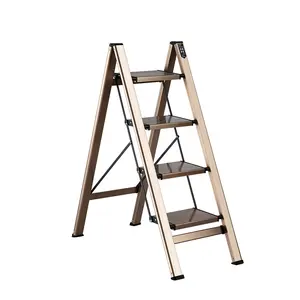 2 3 Step Stool Folding Ladder Foldable Aluminum Household Mini Ladder