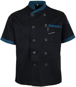 Manteau <span class=keywords><strong>de</strong></span> chef <span class=keywords><strong>noir</strong></span> personnalisable pour hommes uniformes <span class=keywords><strong>de</strong></span> <span class=keywords><strong>cuisine</strong></span> pour cuisiniers <span class=keywords><strong>tenue</strong></span> <span class=keywords><strong>de</strong></span> restaurant et <span class=keywords><strong>de</strong></span> bar <span class=keywords><strong>De</strong></span> Cocinero Short - Product Image 1