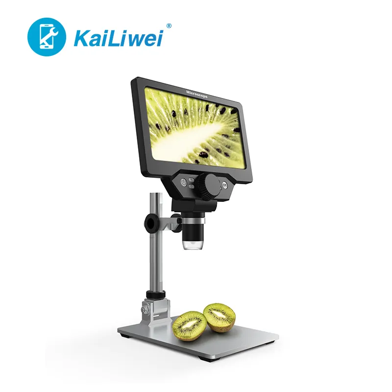 kailiwei G1200 7inch Large Color LCD Screen SD card video 12MP 1-1200X Continuous Amplification Digital Microscope for Soldering