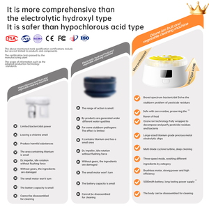 جهاز تنقية محمول عالي الكفاءة لإنتاج الأوزون لتعقيم الفواكه والخضروات للمنزل والتخييم - Product Image 6