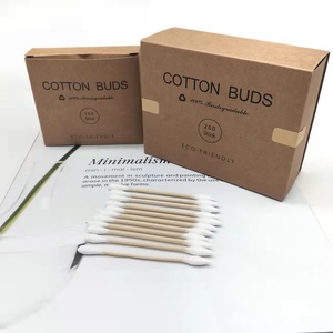 Bamboe Stok Wattenstaafjes Oor Schoonmaken Knoppen Wit Wattenstaafje Voor Make-Up - Product Image 4