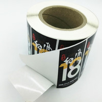 Etiqueta Adhesiva de Papel Resistente, Laminada Brillante, Impermeable, con Estampado en Caliente Dorado en Rollos para Bebidas (Personalizable)