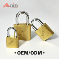 Cadenas de casier de gym en laiton robuste à roulement à billes, avec 3 clés en laiton, pour armoire de rangement scolaire, salle de sport, boîte à outils, porte, portail