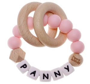 Anneau de dentition en <span class=keywords><strong>Silicone</strong></span> pour bébés, sans BPA, qualité alimentaire, <span class=keywords><strong>personnalisé</strong></span>, disponible, nom personnel, 100% - Product Image 5