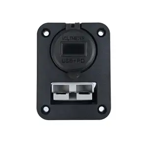 Anderson Plug Flush Mount Panel Bracket 50A 50Amp w/ Fast Charge Type-C+USB