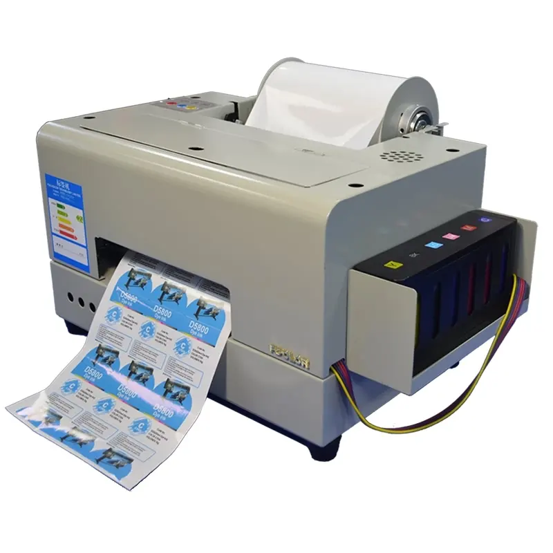 Printer Label Rol Warna, Mesin Pembuat Stiker Anti Air, Label Printer Botol Inkjet Digital Otomatis A4