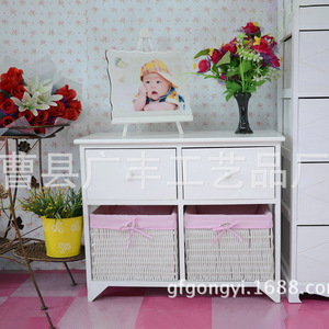 Mesita de Noche Minimalista para Dormitorio, Gabinete de Almacenamiento de Madera Blanca, Estilo Rústico, para Sala de Estar - Product Image 4