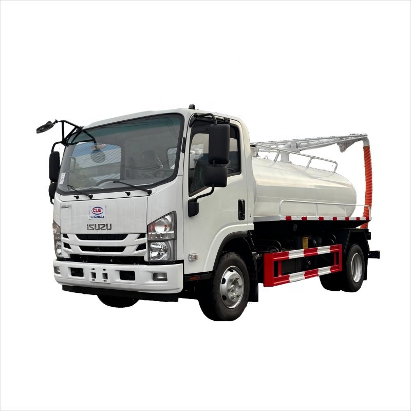 Япония 1SUZU 700P вакуумный туалетный фекальный канализационный всасывающий грузовик 5000L септический автоцистерна