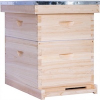 Neues 10-Rahmen-Bienenstock-Set aus Tannenholz, komplettes Imker-Set im Langstroth-Design, 1 tiefe und 1 mittlere Box, umweltfreundliche Lebensmittelaufbewahrung