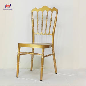 Personnalisé Populaire <span class=keywords><strong>Prix</strong></span> Pas Cher Partie Métal Blanc et <span class=keywords><strong>Or</strong></span> Fête De Mariage Napoléon Chaises à Vendre - Product Image 3
